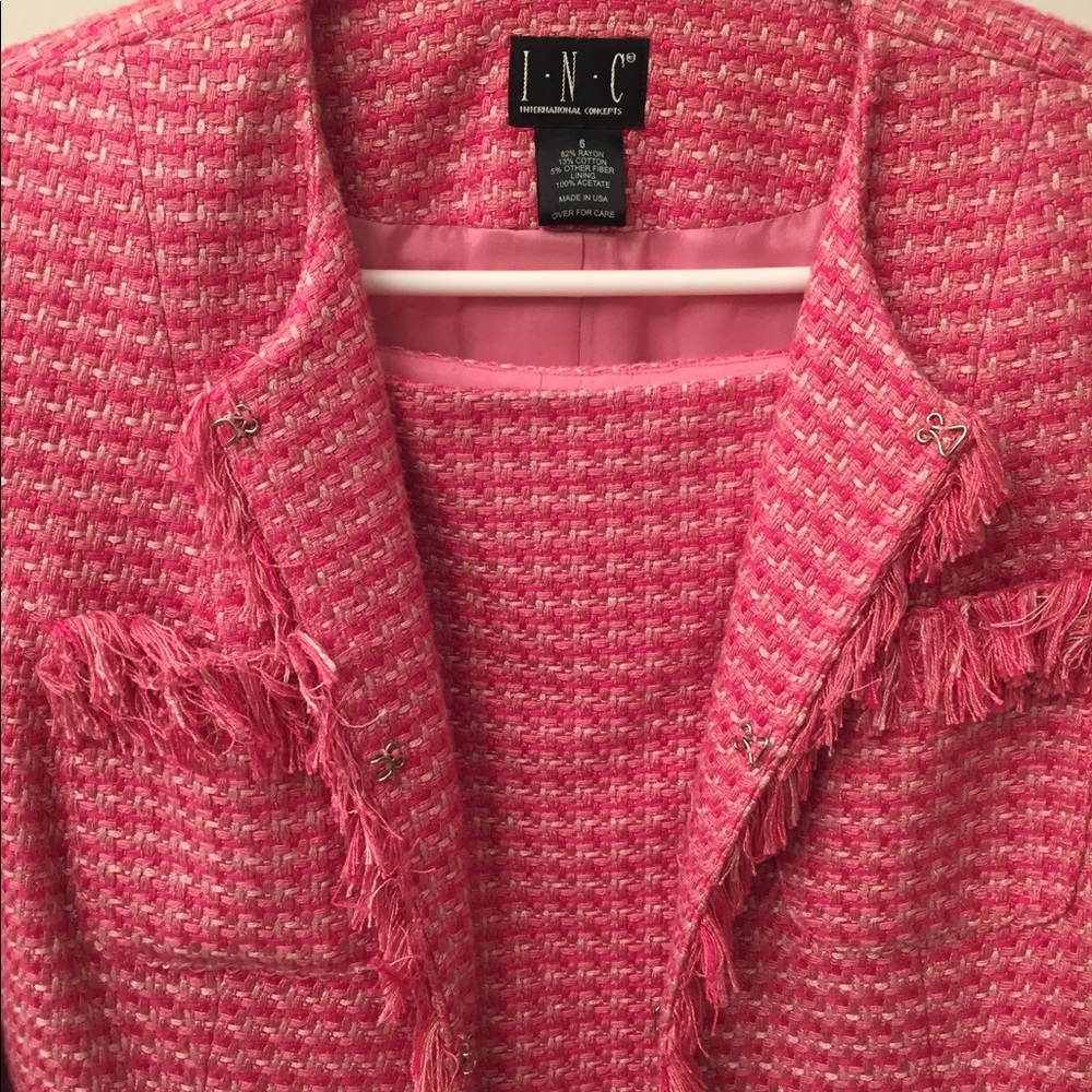 Pink Chanel  inspired suit.